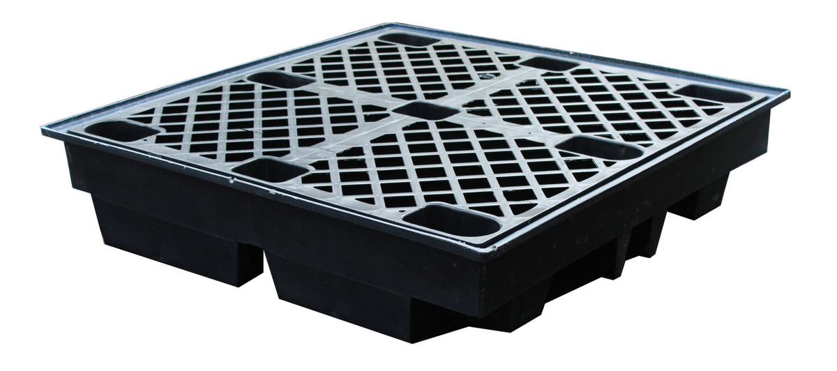 Recycled Black 4 Drum Spill Pallet