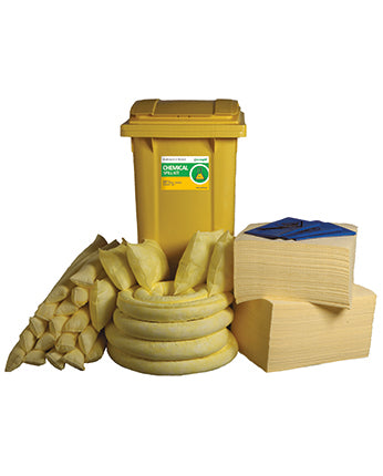 360L Chemical Spill Kit 2 Wheel PE Bin