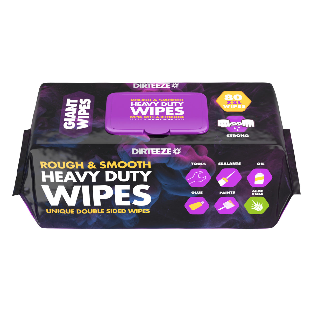Rough and Smooth Giant Wipes 38cm x 25cm pk of 80