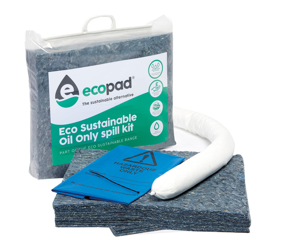 Eco Sustainable 15L Oil Only Spill Response Kit Clip-top Carrier