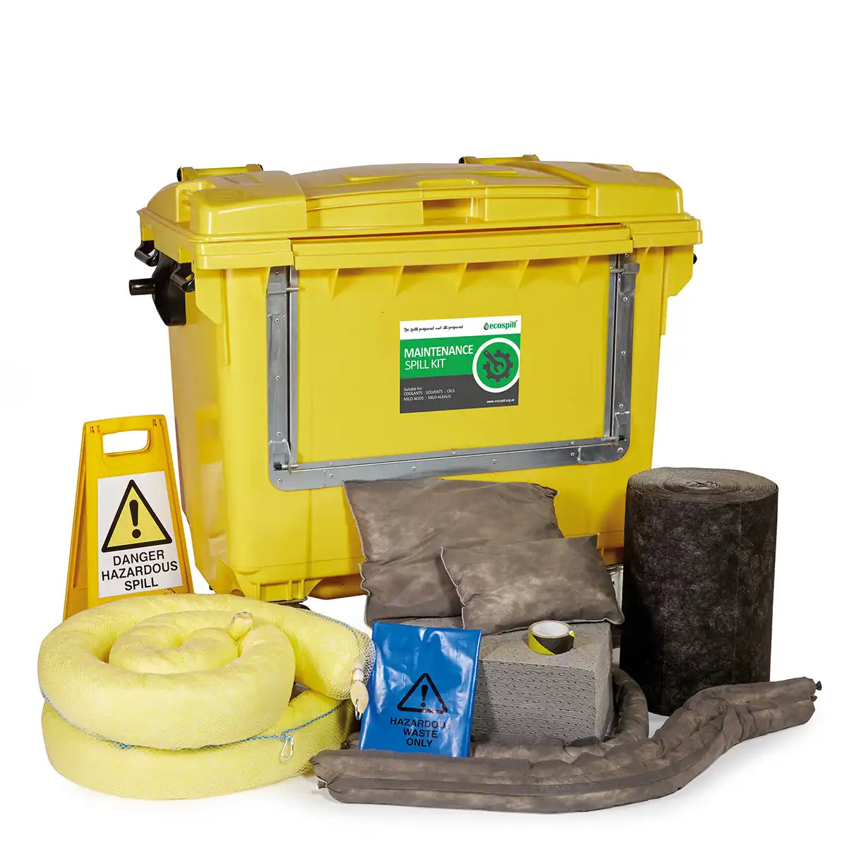 600L Maintenance Spill Kit 4 Drop Front Wheel PE Bin