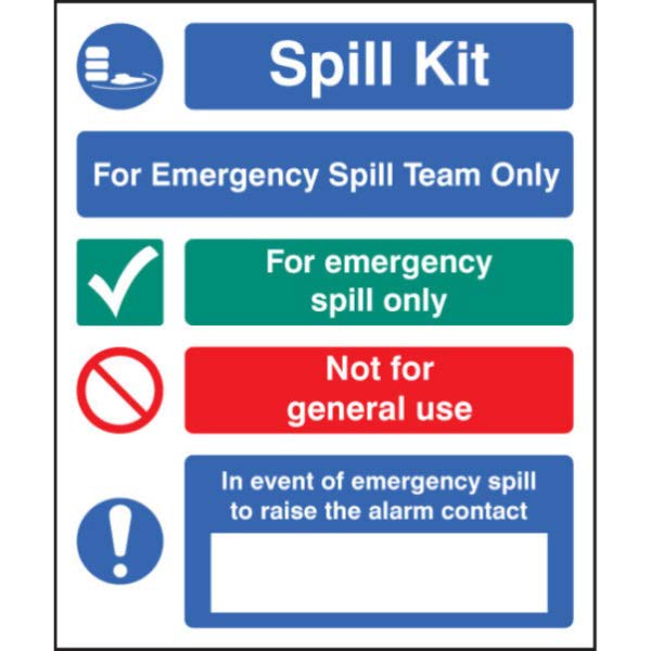Spill Kit For Emergency Spill Team Only RP 300mm x 250mm
