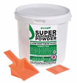 Ecospill Super Absorbent Powder 5 Litre Hand Tub Inc Scoop